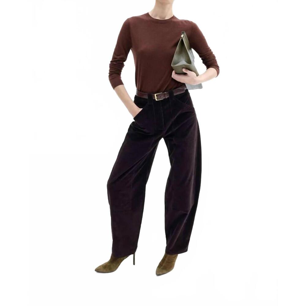 NEW CO corduroy patch pants in chocolate